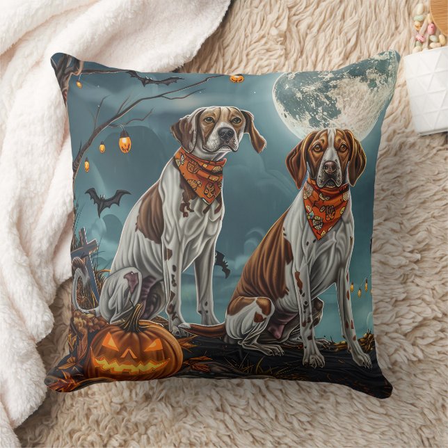 Treeing Walker Halloween Spooky Kudde (Filt)