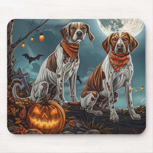 Treeing Walker Halloween Spooky Musmatta (Framsidan)