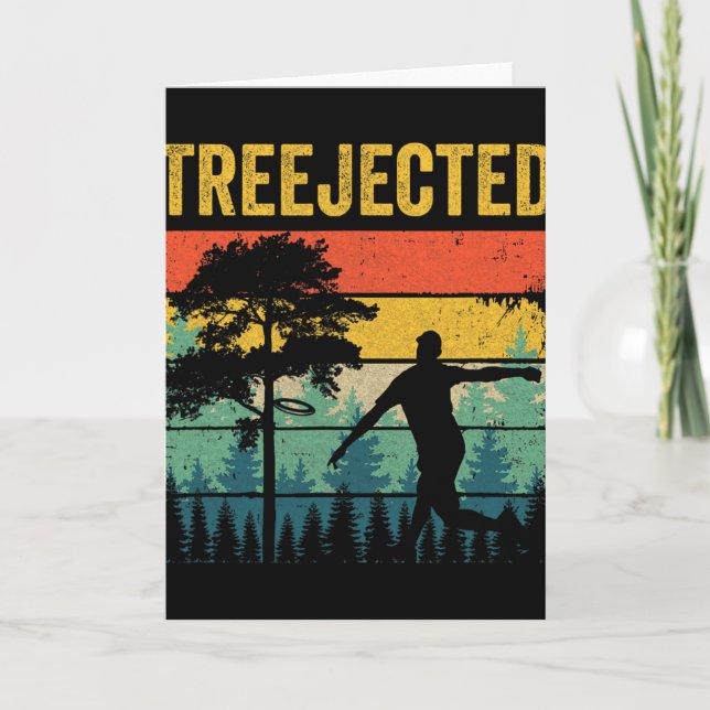 Treejected Roliga Discgolfdiskar Träffar Dumma Trä Kort (Framsida)