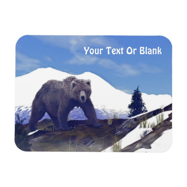 Treeline Grizzly Magnet (Horisontell)