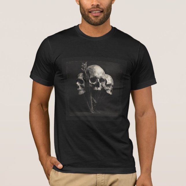 Treenigheten av aska och ben – gotisk finkonst t shirt (Framsida)