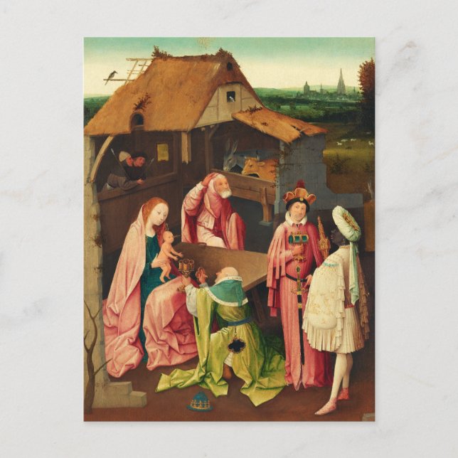 Treenighetsdyrkan av Hieronymus Bosch Vykort (Framsida)