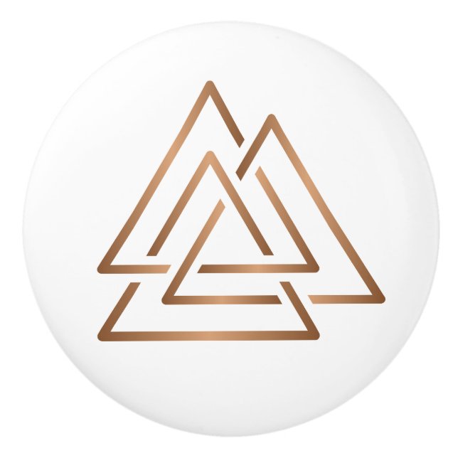 Treenighetsknut - minimalistisk brons linjekonst knopp (Framsidan)