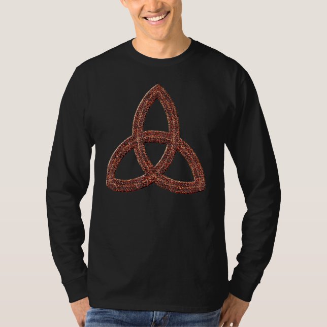 Treenighetssnöret Triquetra Kaffeekorn T Shirt (Framsida)