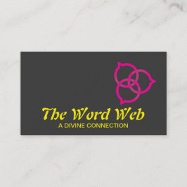 Treenighetstalsbubbel-logotyp (rosa) visitkort