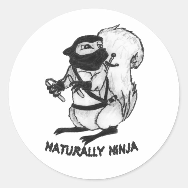 Treerat Ninja Runt Klistermärke (Framsida)