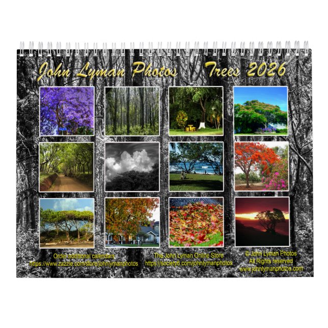 Trees 2026 Calendar Kalender (Baksida)