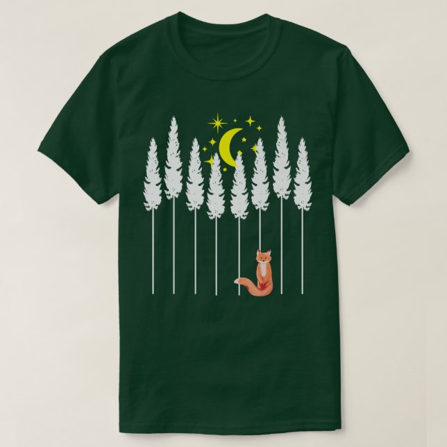 Trees Foes Forests Wildlife Night T Shirt (Design framsida)