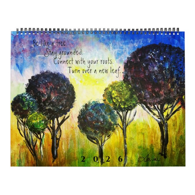 TREES - Two Page 12 Month Calendar  Kalender (Omslag)