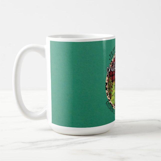 Treetops lyssnar på barn och lyssnar på ingenting kaffemugg (Vänster)