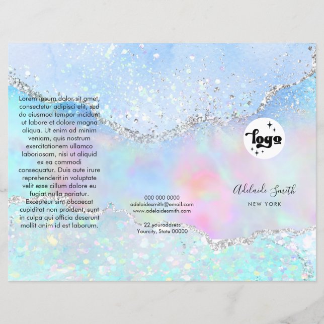 trefaldig broschyr från Faux glitter (Framsida)