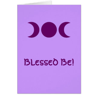 Trefaldig gudinna för lilor hälsningskort