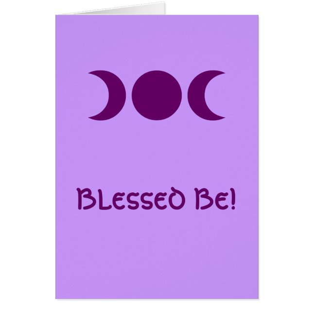 Trefaldig gudinna för lilor hälsningskort (Framsidan)