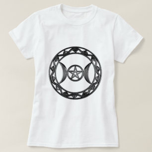 Trefaldig gudinna med jungfru- morgammal käring t shirt