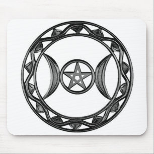 Trefaldig gudinna med Pentagram Musmatta