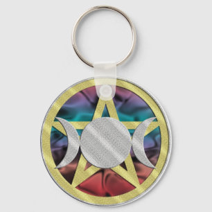 Trefaldig gudinna Wicca Keychain Nyckelring