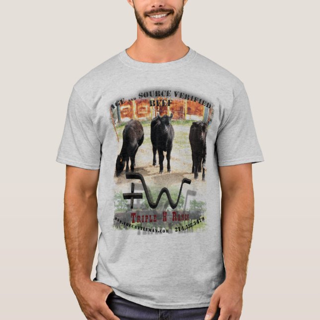 Trefaldig H-ranch - original T Tee Shirt (Framsida)