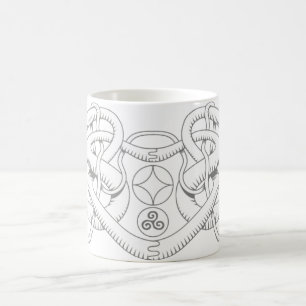 Trefaldig hjärtamugg för Celtic Kaffemugg
