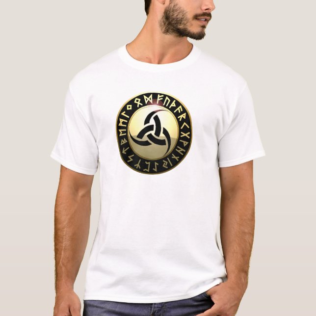 Trefaldig Horn av Odin T Shirt (Framsida)