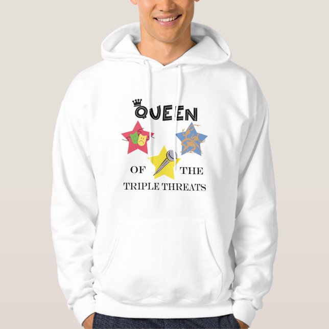 Trefaldig hotdrottningLite Hoodie (Framsida)