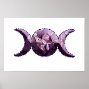 Trefaldig måneaffisch poster