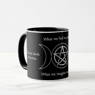 Trefaldig månegudinnaWicca Pentacle Mugg