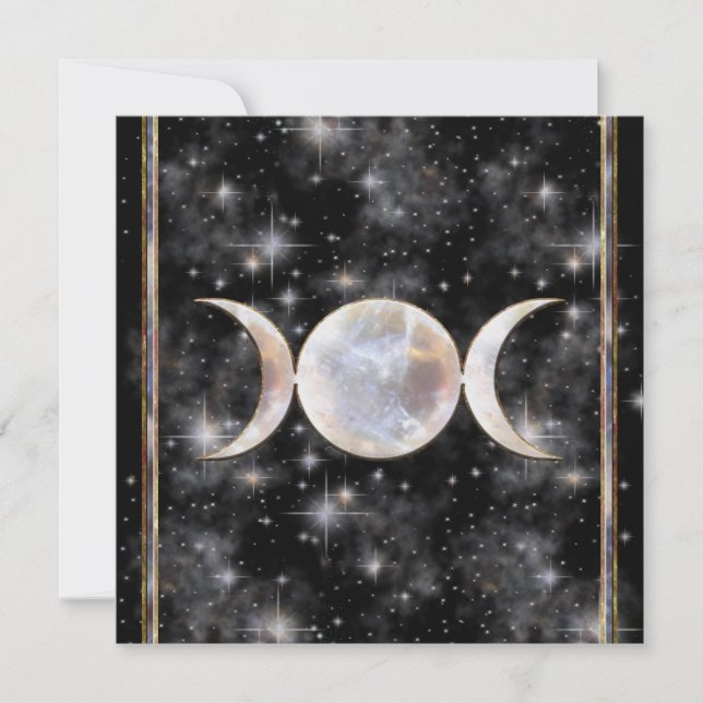 Trefaldig måneMoonstone Inbjudningar (Framsida)