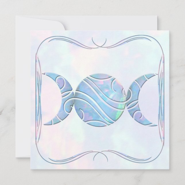 Trefaldig måneOpal Inbjudningar (Framsida)