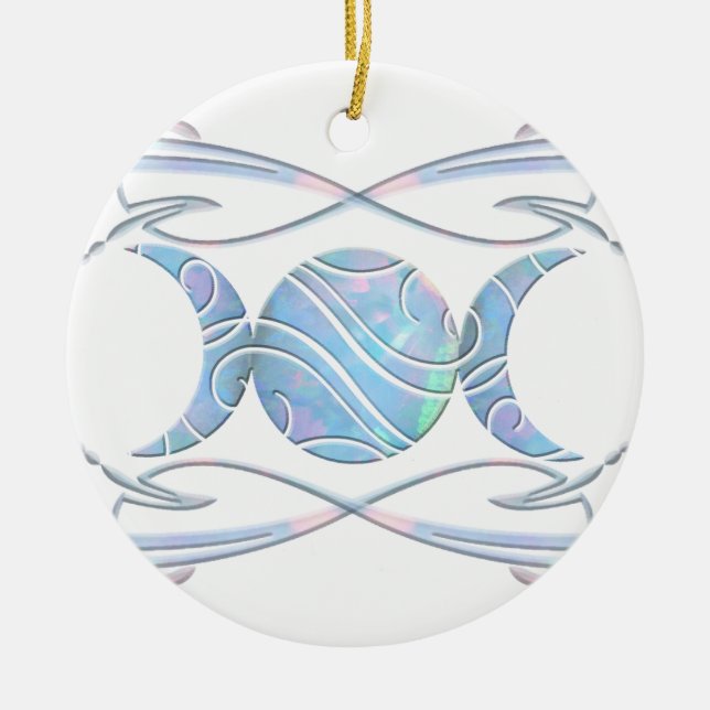 Trefaldig måneOpalgudinna Julgransprydnad Keramik (Framsidan)