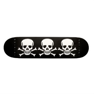 Trefaldig skalle för Musashi designer Skateboard Bräda 21,5 Cm