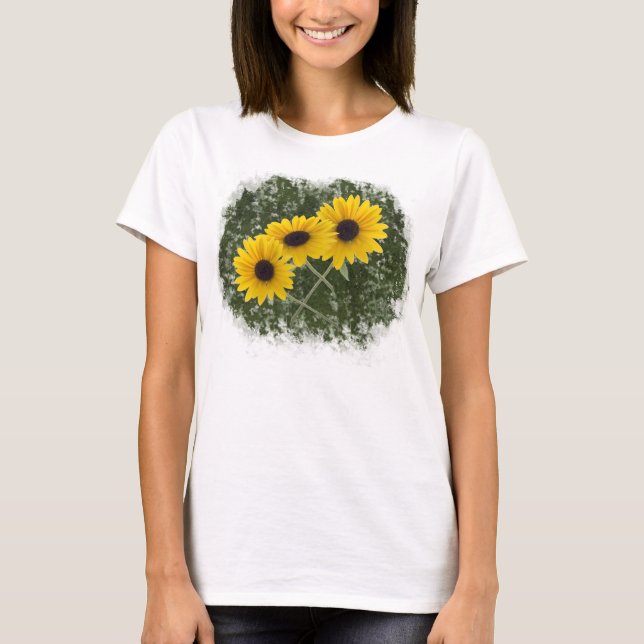 Trefaldig solros t-shirt (Framsida)