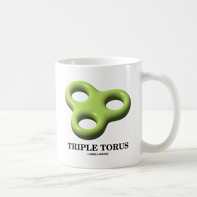 Trefaldig torus (topologi) kaffemugg (Höger)