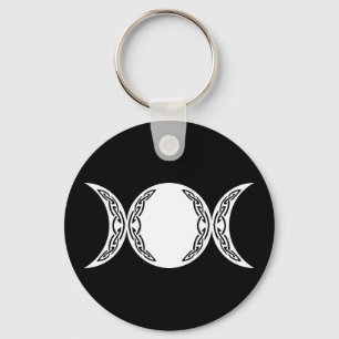 Trefaldigt gudinnamånesymbol nyckelring