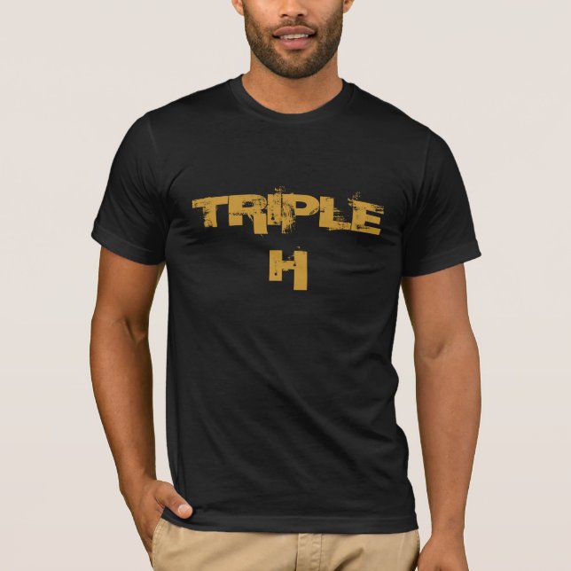 Trefaldigt H Tee Shirt (Framsida)