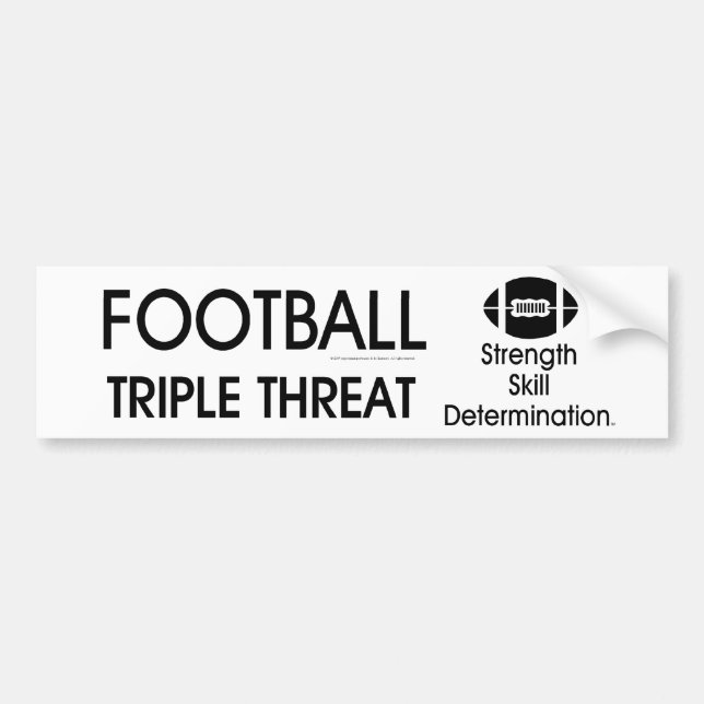 Trefaldigt hot för fotboll bildekal (Framsidan)