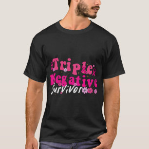 Trefaldigt Negativt medvetande om bröstcancer T Shirt
