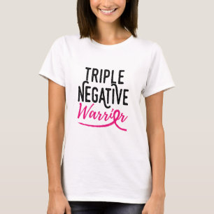 Trefaldigt Negativt medvetande om bröstcancer T Shirt