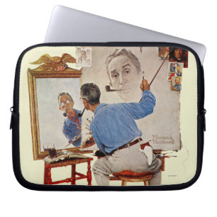 Trefaldigt självporträtt laptop sleeve