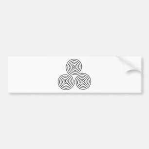Trefaldigt spiralt symbol bildekal