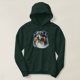 Trefärgad australisk herdehund hoodie