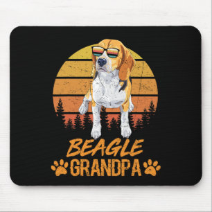 Trefärgad Beagle Hund Farfar Paw Pappa Fars Dag Musmatta
