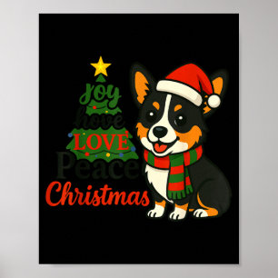 Trefärgad Corgi Kostym Pyjamas Glädje Hopp Kärlek Poster