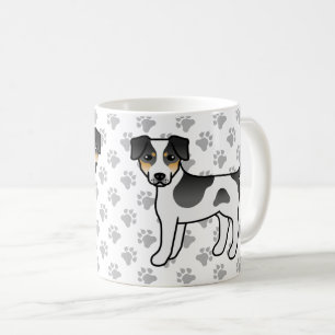 Trefärgad Dansk-svensk gårdshund Söt Hund Kaffemugg