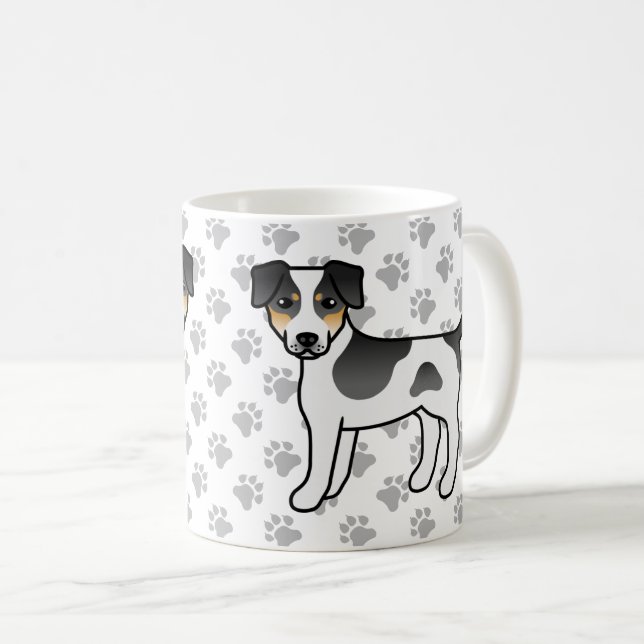 Trefärgad Dansk-svensk gårdshund Söt Hund Kaffemugg (Framsida höger)