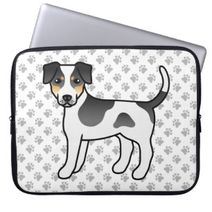 Trefärgad dansk-svensk gårdshund Söt seriehund Laptop Fodral