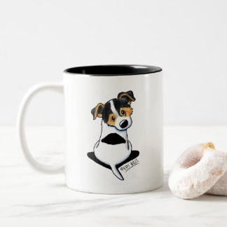 Trefärgad Jack Russell Terrier Två-Tonad Mugg
