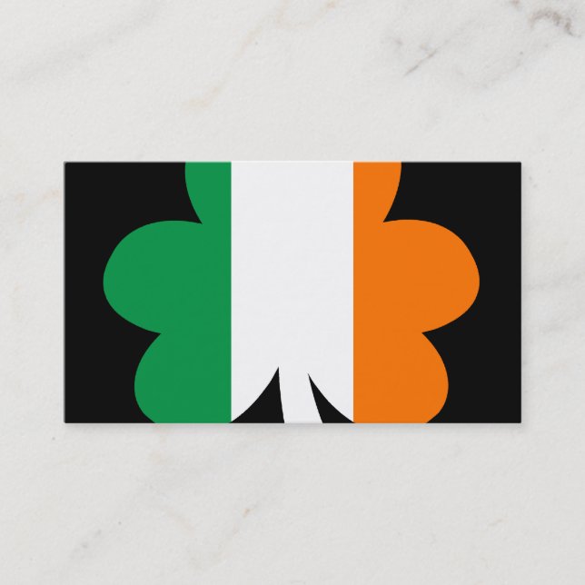 Trefärgad Shamrock Visitkort (Framsida)