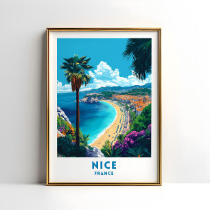 Trefflig Frankrike Resa Poster Väggkonst