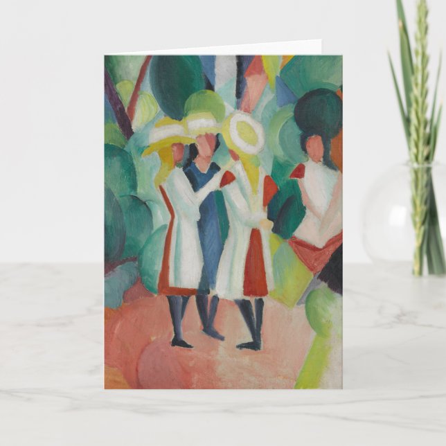 "Treflickors" gratulationskort för konst Kort (Framsida)