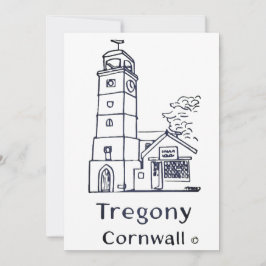 Tregony clocktower card tack kort